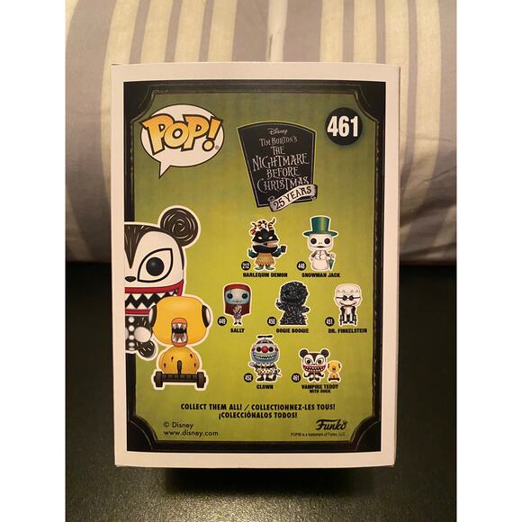 Funko Pop Disney:  The Nightmare Before Christmas - Vampire Teddy with Duck - Picture 3 of 6